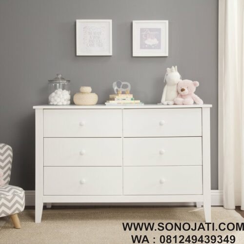Lemari Baju Anak Perempuan Morgan 6 Drawer