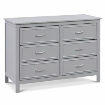 Lemari Baju Baby Abu-Abu Charlie 6 Drawer Double Dresser