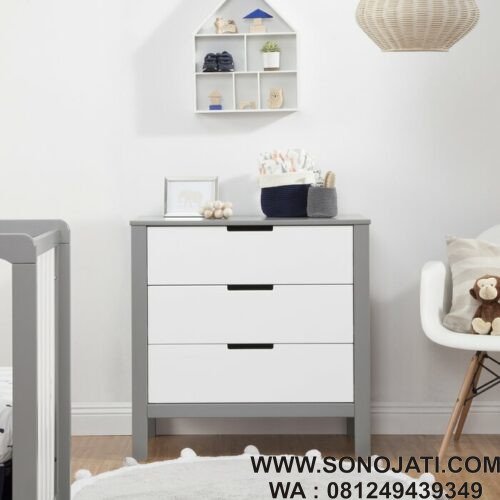 Lemari Baju Bayi Colby 3 Drawer