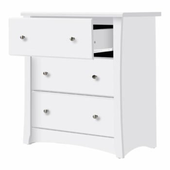 Lemari Baju Bayi Putih Crescent 3 Drawer