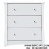 Lemari Baju Bayi Putih Crescent 3 Drawer