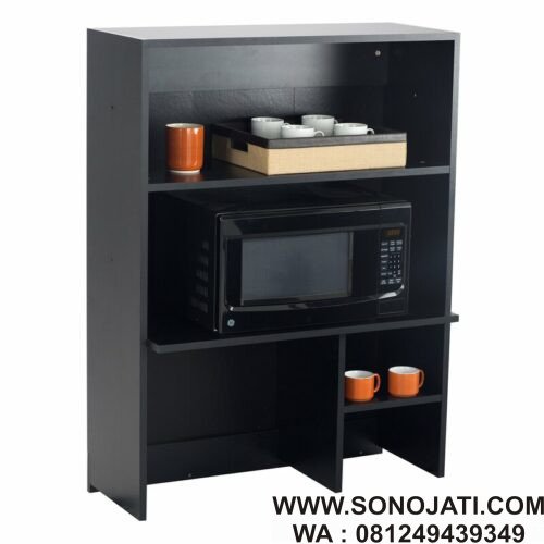 Lemari Dapur Minimalis Hitam Funderburk