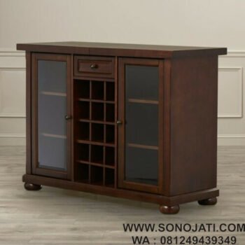 Lemari Kaca Dapur Minimalis Hedon Bar Cabinet