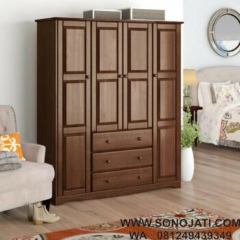 Lemari Kayu Jati Minimalis Musman Armoire