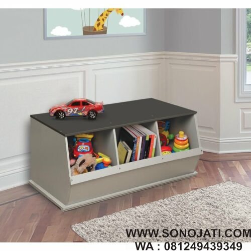 Lemari Mainan Anak Minimalis 3 Bin Stackable Toy