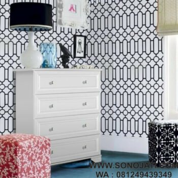Lemari Pakaian Anak Putih Essex 4 Drawer