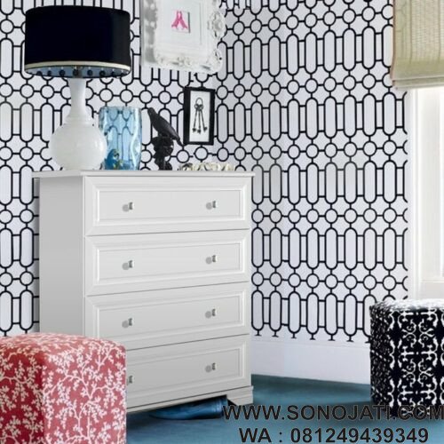Lemari Pakaian Anak Putih Essex 4 Drawer