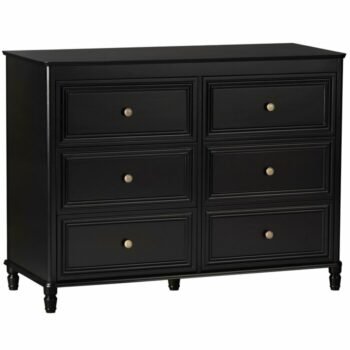 Lemari Pakaian Bayi Hitam Piper 6 Drawer