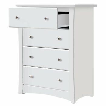 Lemari Pakaian Bayi Putih Crescent 4 Drawer