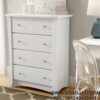 Lemari Pakaian Bayi Putih Crescent 4 Drawer