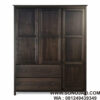 Lemari Pakaian Jati Minimalis Shaker Wardrobe Armoire