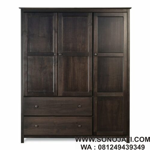 Lemari Pakaian Jati Minimalis Shaker Wardrobe Armoire