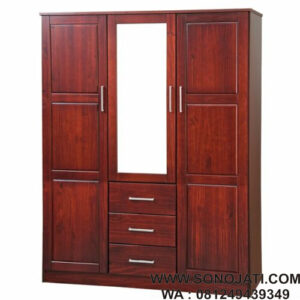 Lemari Pakaian Minimalis Kaca Delfina Armoire
