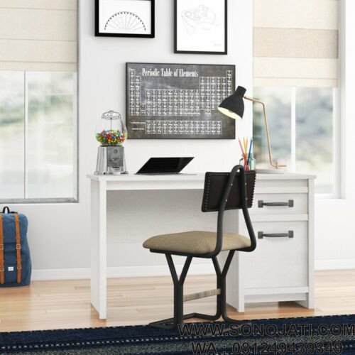 Meja Belajar Anak Putih Millom Desk