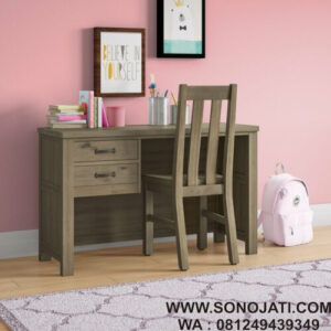 Meja Belajar Kayu Minimalis Bedlington Kids
