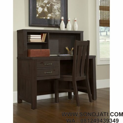 Meja Belajar Kayu Natural Bedlington