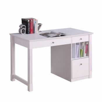 Meja Belajar Putih Clinton Computer Desk