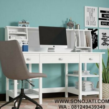 Meja Kantor Putih Mewah Perreira Desk