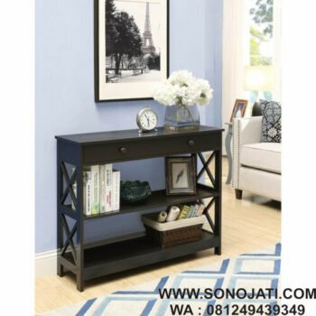 Meja Konsol Minimalis Hitam Gracelynn