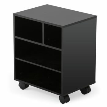 Meja Printer Hitam Minimalis with Wheels