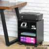 Meja Printer Hitam Minimalis with Wheels