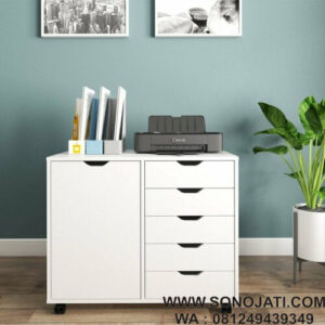 Meja Printer Minimalis Modern Wilsteand Mobile Printer