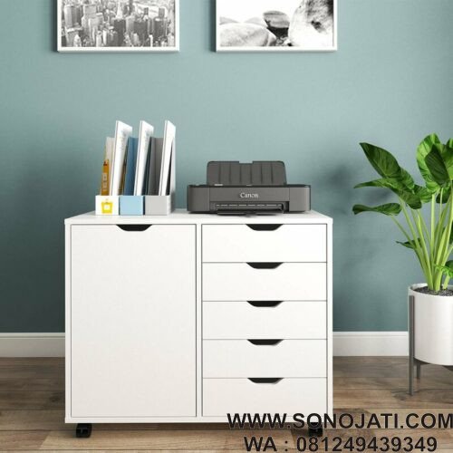 Meja Printer Minimalis Modern Wilsteand Mobile Printer
