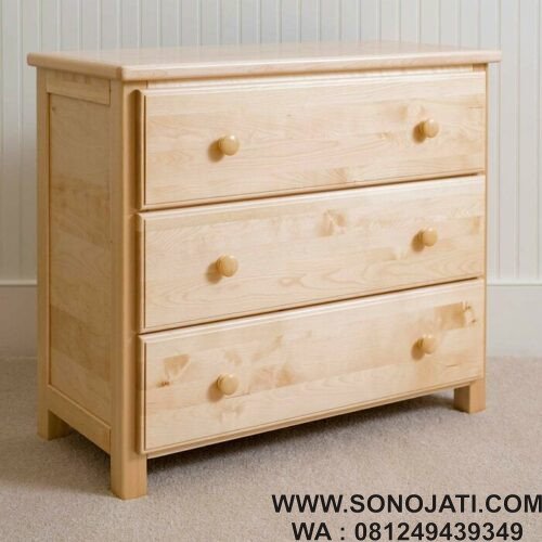 Rak Baju Bayi Natural Ginny 3 Drawer