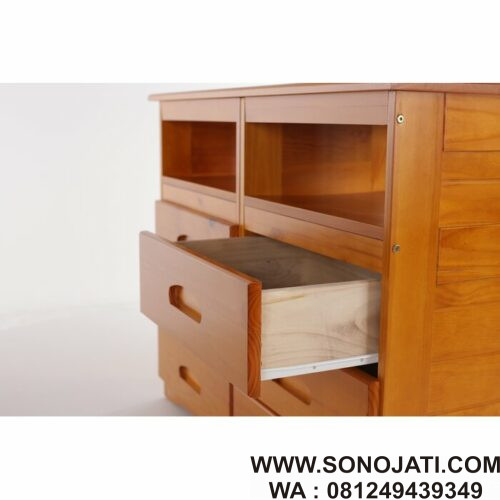 Rak Pakaian Bayi Jati Natural Patti 6 Drawer Rak Pakaian Bayi Jati Natural Patti 6 Drawer
