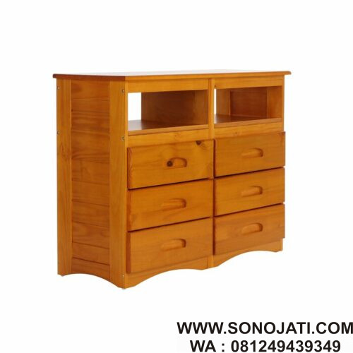 Rak Pakaian Bayi Jati Natural Patti 6 Drawer Rak Pakaian Bayi Jati Natural Patti 6 Drawer