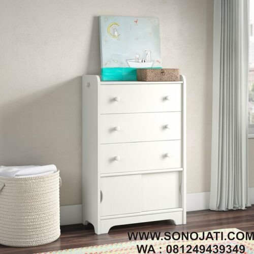 Rak Pakaian Bayi Putih Celli 3 Drawer
