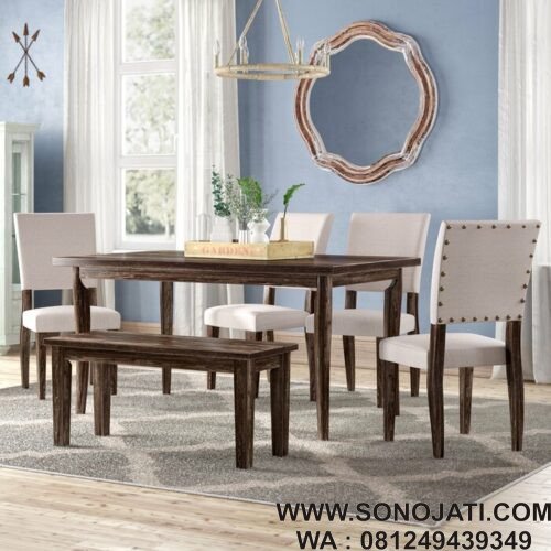 Set Meja Makan Murah Kenna 6 Piece