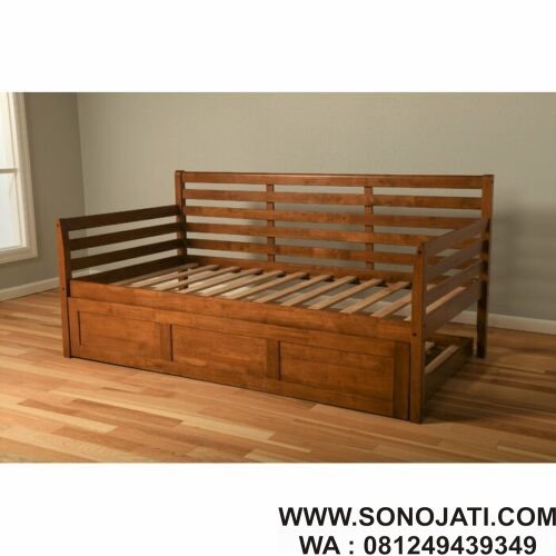 Day Bed Minimalis Jati Franco Twin Solid Wood