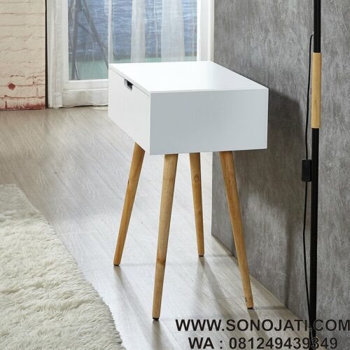 Meja Rias Minimalis White Vanity Table