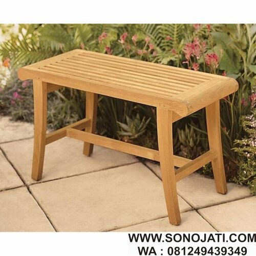 Bangku Taman Jati Kayu Solid Costello