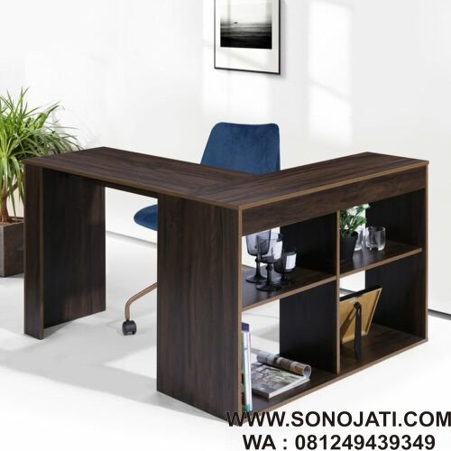 Meja Komputer Kunkel L-Shape