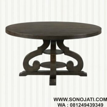 Meja Makan Kayu Solid Kenworthy