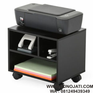 Meja Printer Kecil Dengan Roda Dark