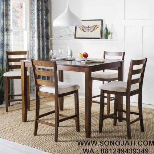 Set Meja Makan Minimalis 4 Kursi Donegal