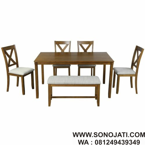 Set Meja Makan Minimalis Santa 6 Set Meja Makan Minimalis Santa 6