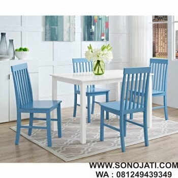 Set Makan Minimalis Biru 5 Buah Endicott