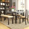 Set Meja Makan 6 Bagian Modern Alabama
