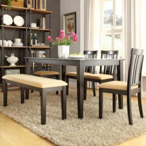 Set Meja Makan 6 Bagian Modern Alabama