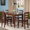 Set Meja Makan Kayu Solid Hemphill 5 Buah