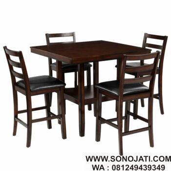 Set Meja Makan Tinggi Counter Hedwige 5