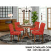 Meja Makan Set Red Antonne 5 Piece