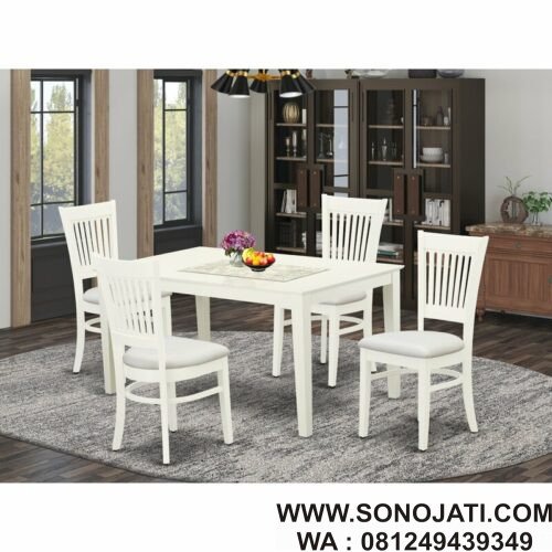 Set Makan Kayu Solid Alysun Rubberwood