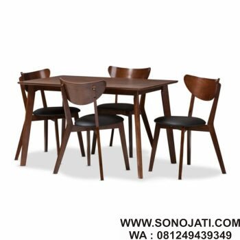 Set Makan Kayu Solid Urijah 5