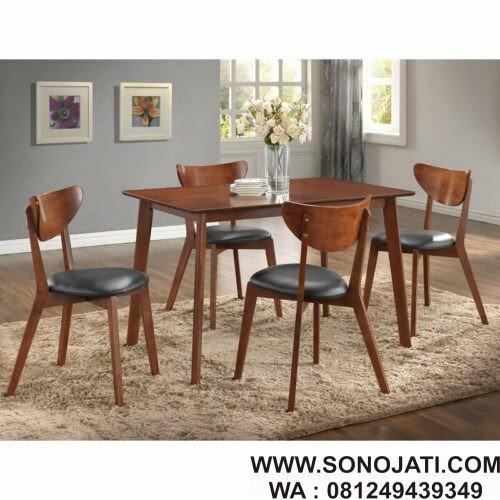 Set Makan Kayu Solid Urijah 5