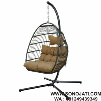 Kursi Ayunan Rotan with Stand